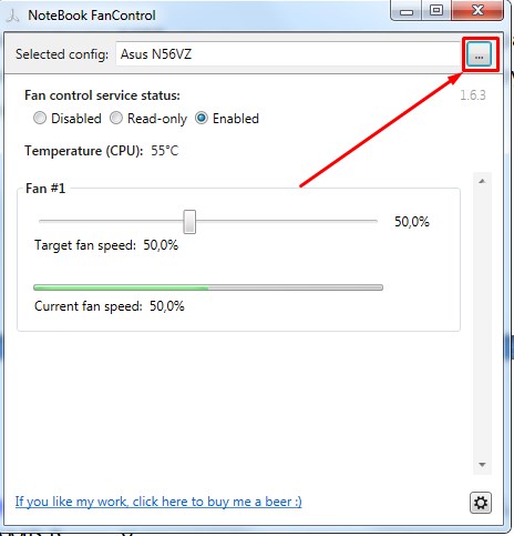 NoteBook FanControl настройки