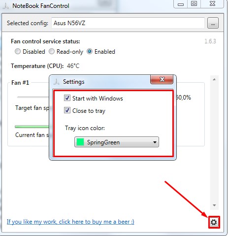 автозагрузка NoteBook FanControl